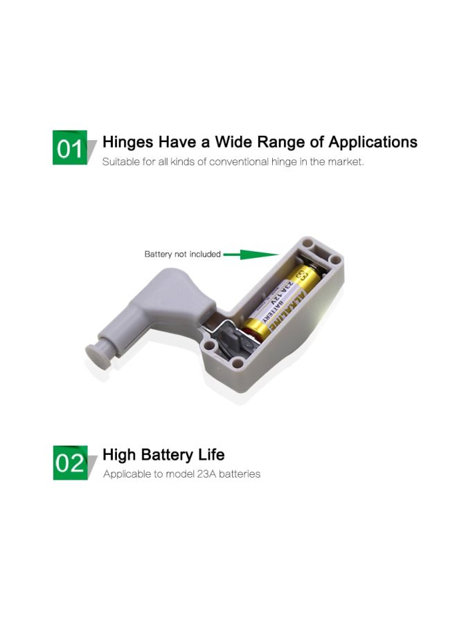 بيوينتي مصباح إضاءة LED بتصميم يثبت أسفل الخزانة أبيض 48.7x15.22x35مم - Image 5