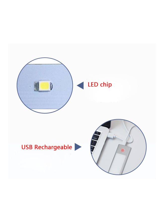 Beauenty LED Under Cabinet Light USB Rechargeable Silver 23x9cm - Image 4