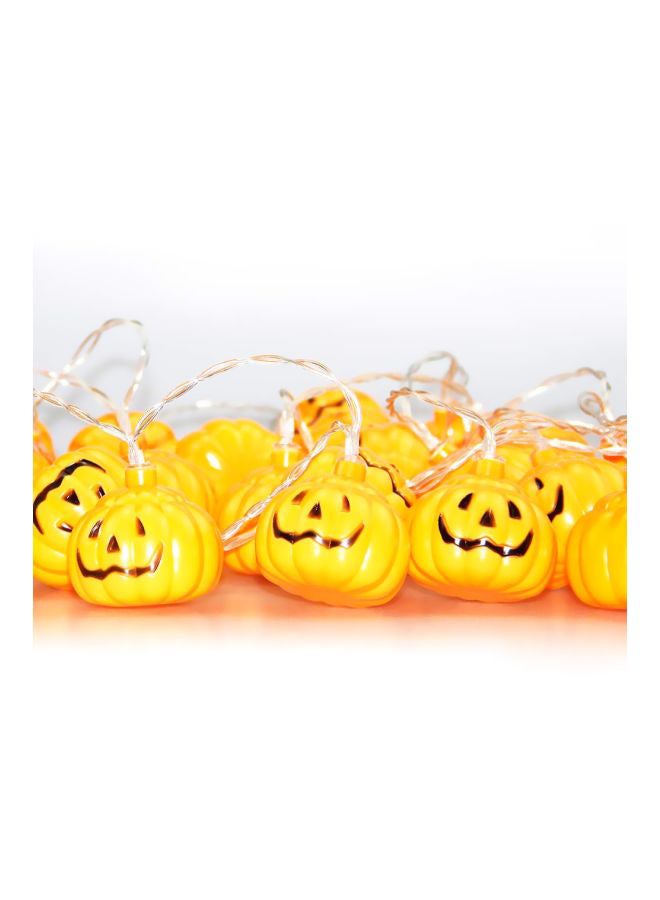 بيوينتي سلسلة مصابيح إضاءة LED بتصميم على شكل ثمار القرع لاحتفالات الهالوين أبيض دافئ 2متر - Image 2