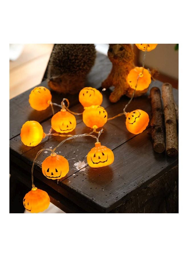 بيوينتي سلسلة مصابيح إضاءة LED بتصميم على شكل ثمار القرع لاحتفالات الهالوين أبيض دافئ 2متر - Image 3