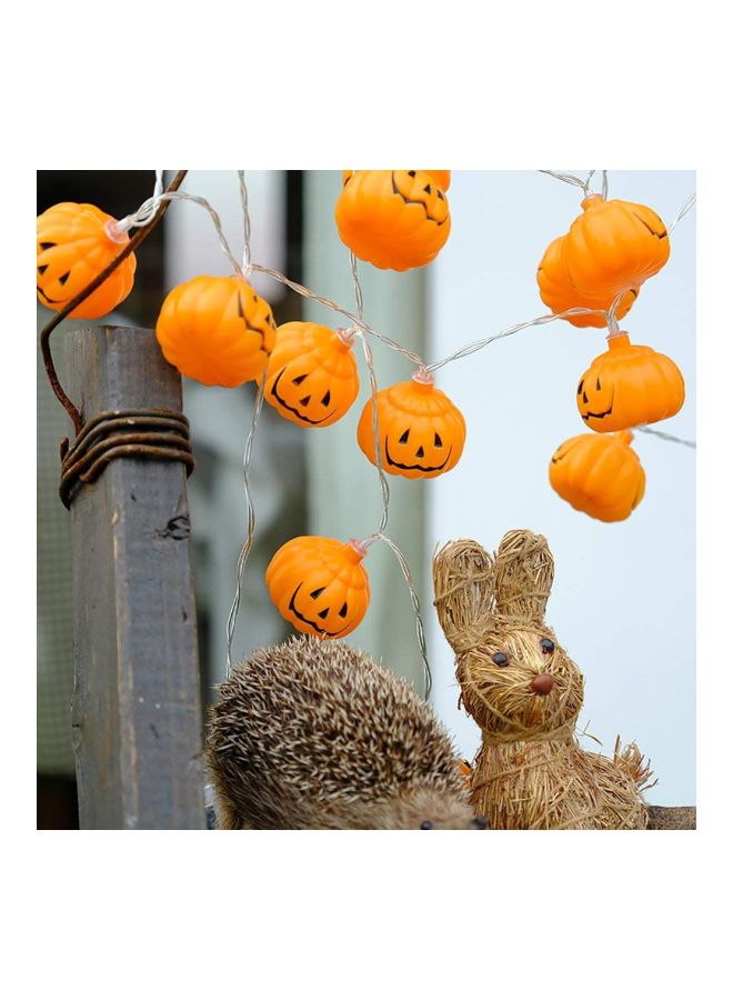 بيوينتي سلسلة مصابيح إضاءة LED بتصميم على شكل ثمار القرع لاحتفالات الهالوين أبيض دافئ 2متر - Image 4