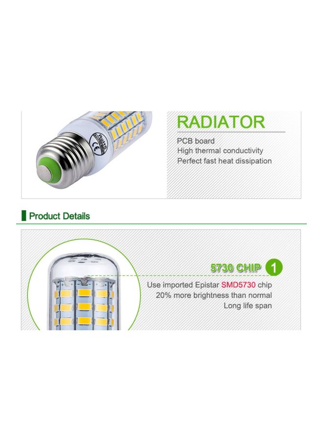 Beauenty Chandelier Candle LED Light Bulb White 7.9x3centimeter - Image 4