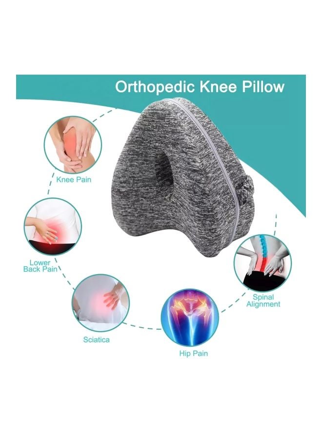 Orthopedic Knee Pillow Polyester Grey 13x23x25centimeter - v1584622940/N35510429A_2