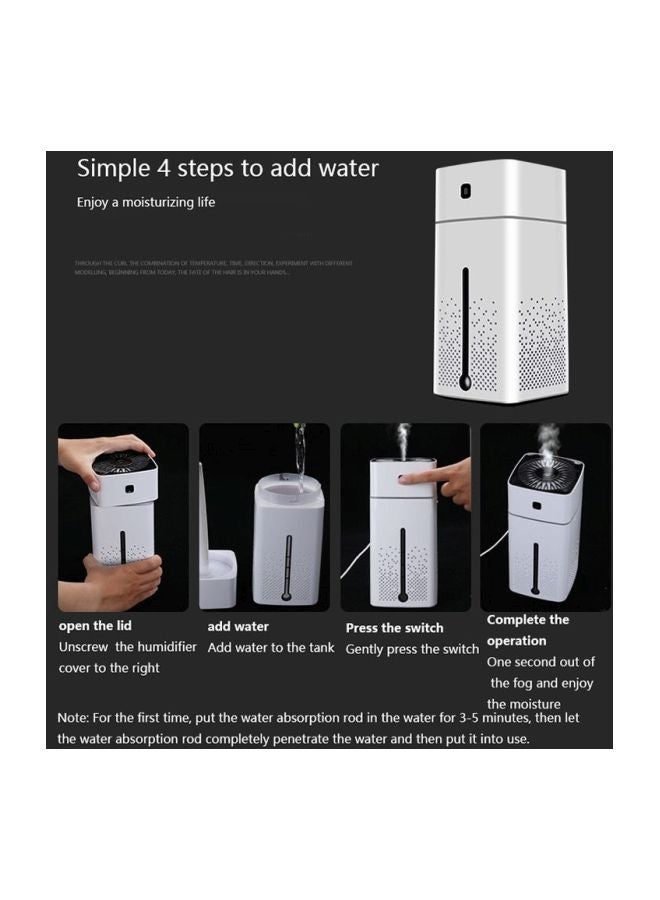 Beauenty Portable Air Humidifier With LED Night Lamp 3W White/Black  - Image 3