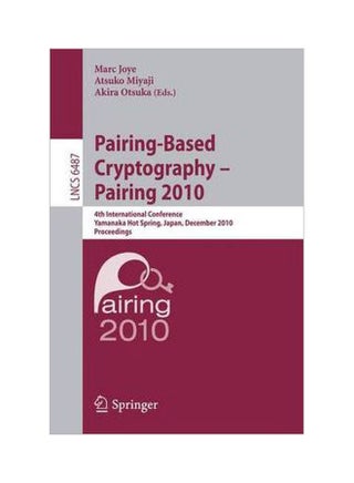 Pairing-based Cryptography - Pairing 2010 Paperback English - 20 Dec 2010 - v1584624302/N35523005A_1
