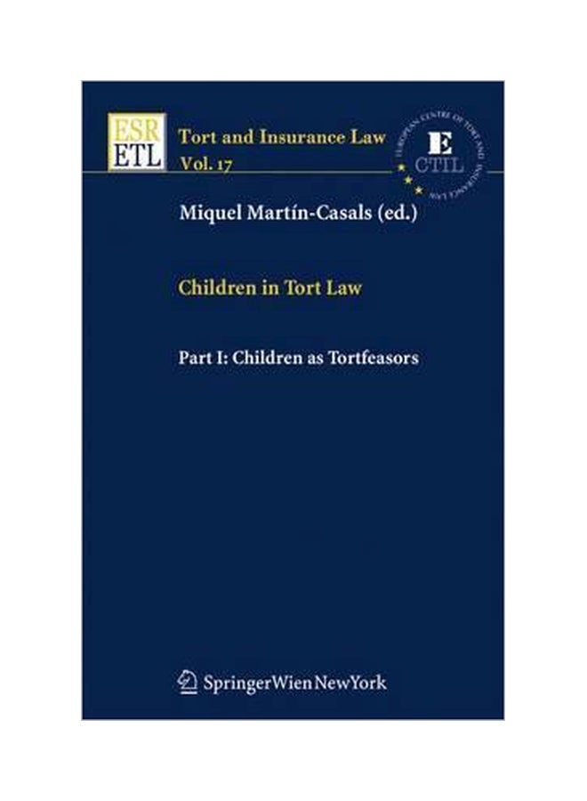 Children In Tort Law: Children As Tortfeasors paperback english 