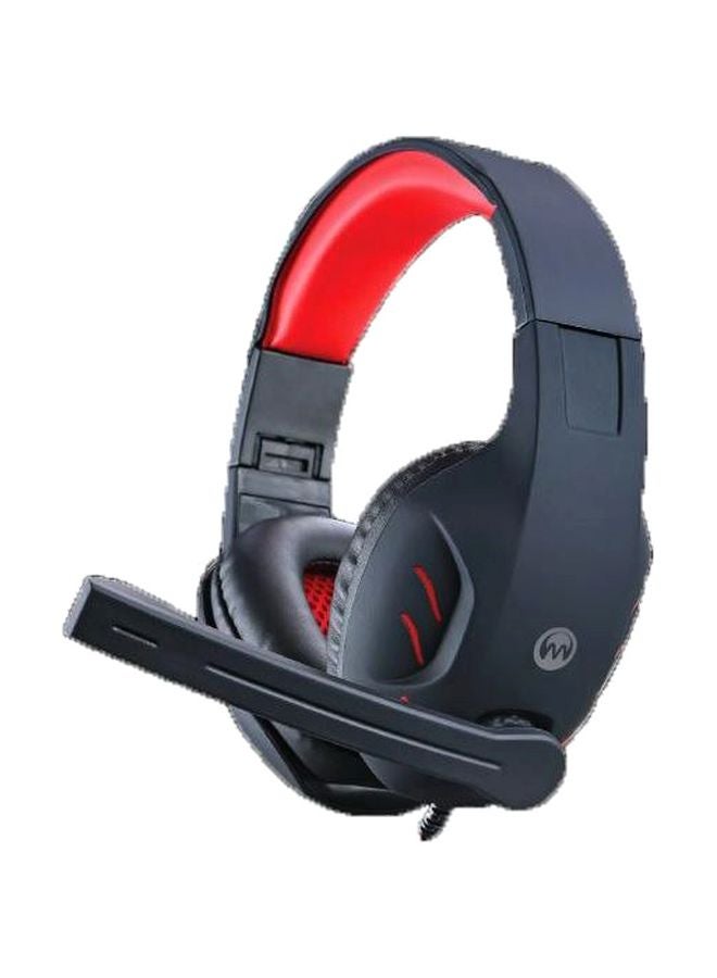 Microdigit Over-Ear Wired Headphone With Mic Black/Red