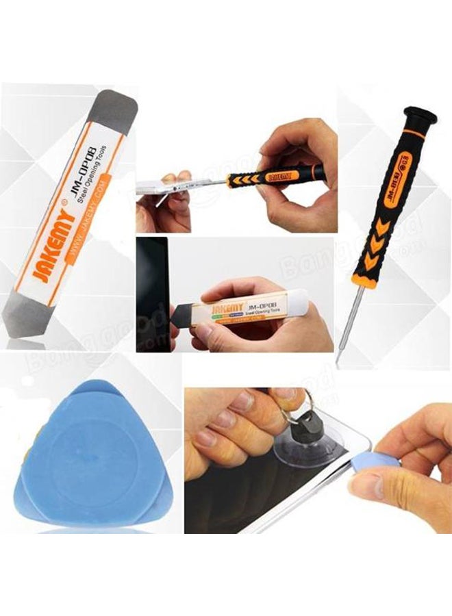 JAKEMY 7-In-1 Mobile Phones Repairing Tool Set Black/Orange - Image 2