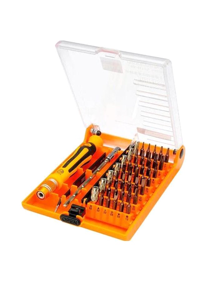JAKEMY 45 In 1 Magnetic Screwdriver Set Tool Kit Black/Orange  - Image 1