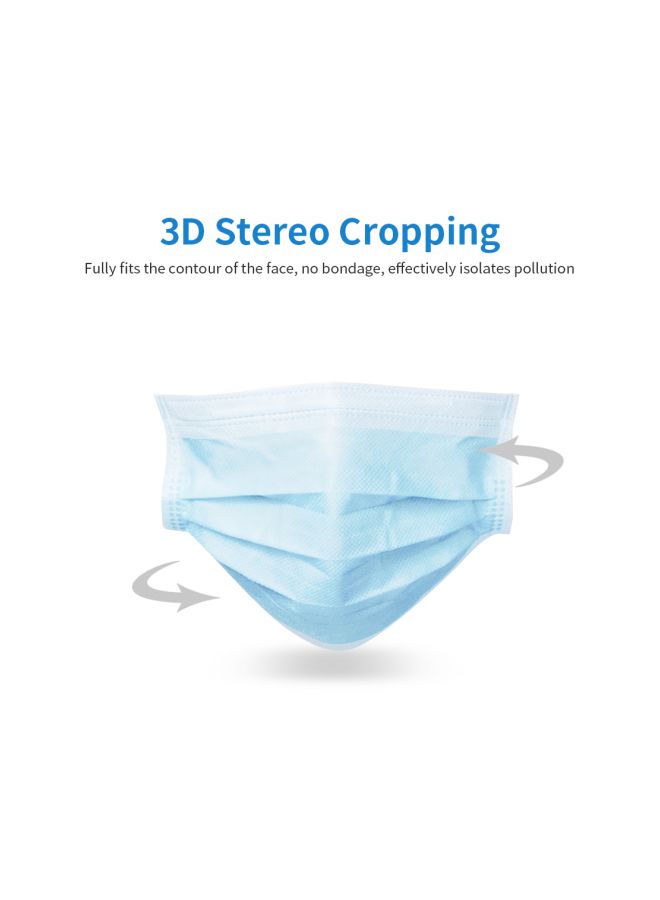Generic Pack Of 10 Disposable Breathable Face Mask Set With Earloop  - Image 2