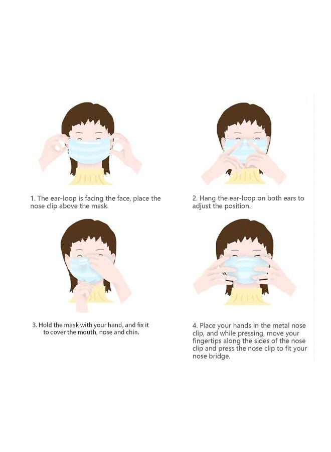 Generic Pack Of 10 Disposable Breathable Face Mask Set With Earloop  - Image 5