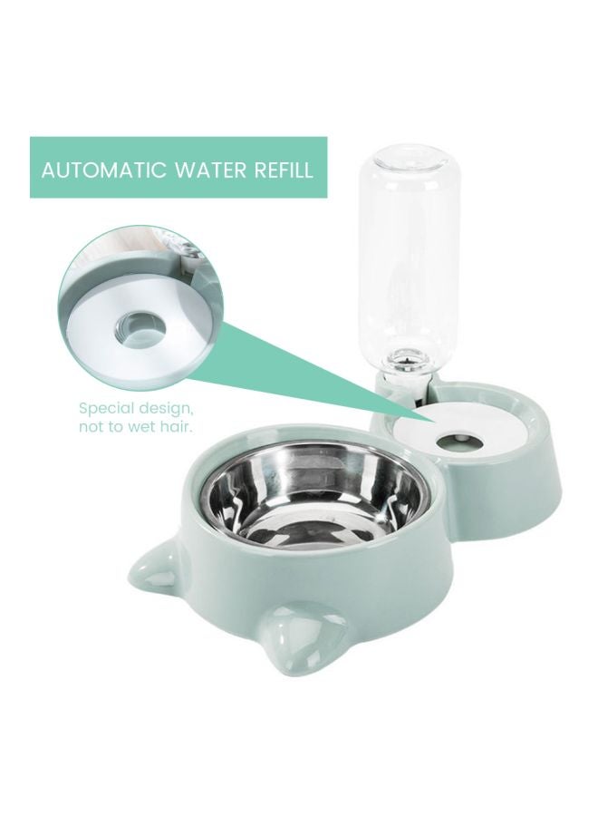 Generic - Automatic Double Pet Bowl Blue/White - Image 1