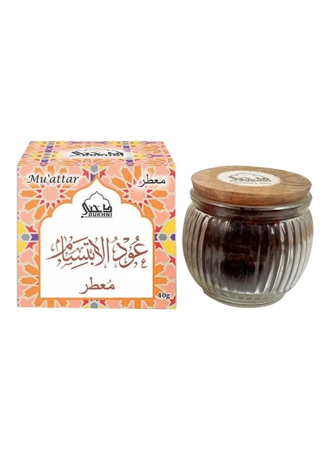 DUKHNI - Mu'attar Oud Al Ibitisam Solid Perfume Black/Brown 40grams - Image 1