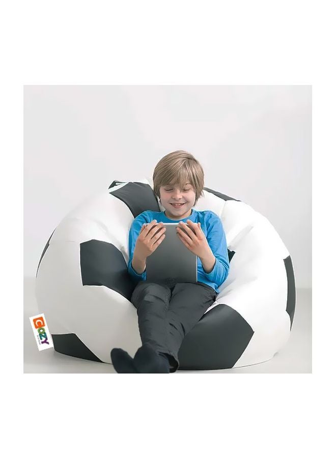 Cozy PVC Bean Bag White/Black - Image 2