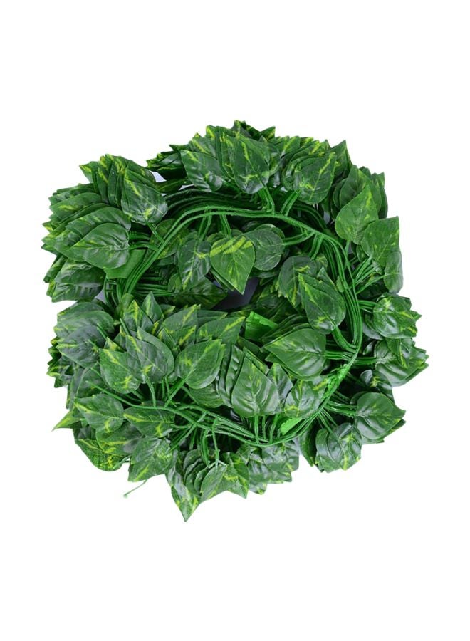 12-Piece Artificial Plants Vine Simulation Flower Set Green 230cm - Image 1