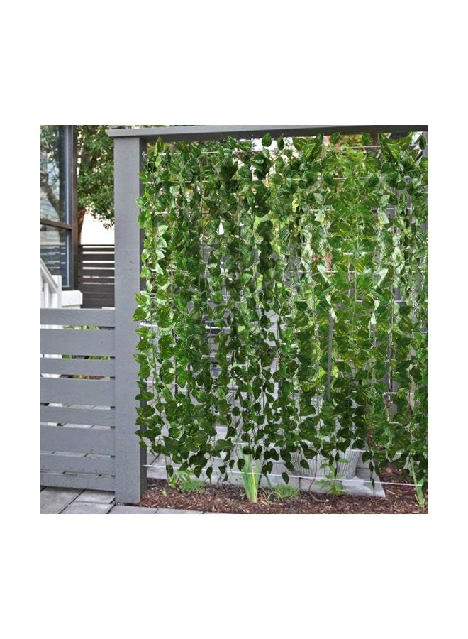 12-Piece Artificial Plants Vine Simulation Flower Set Green 230cm - Image 4