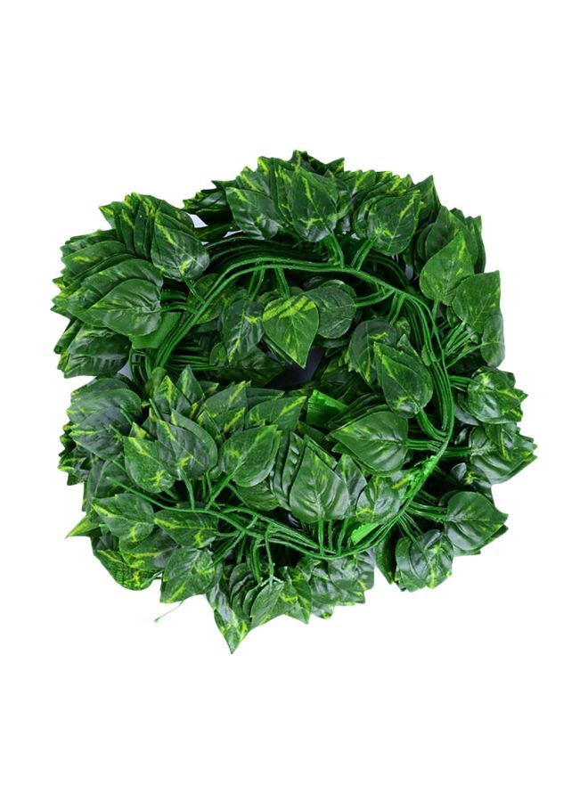 12-Piece Artificial Plants Vine Simulation Flower Set Green 230cm - Image 1