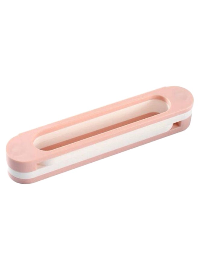 3-In-1 Foldable Wall Mounted Bathroom Shoes Organizer Pink/White - Image 1