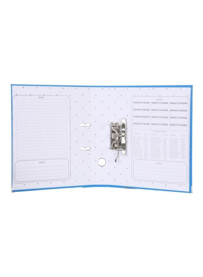 مجلد ملفات بقوس رافعة مصنوع من بلاستيك بي في سي أزرق - Image 3