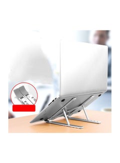 Generic Aluminum Alloy Laptop Stand With Silicone Pad Silver  - Image 3