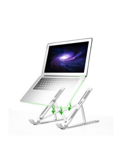 Generic Aluminum Alloy Laptop Stand With Silicone Pad Silver  - Image 2