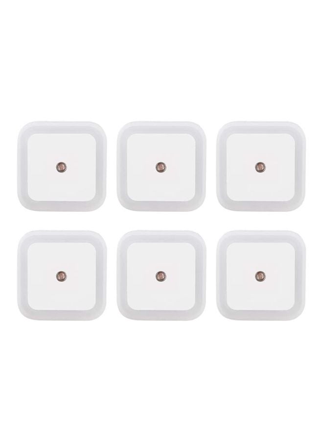 6-Piece Auto Sensor Baby Bedroom Lamp Square Light Set White 10cm  - Image 1