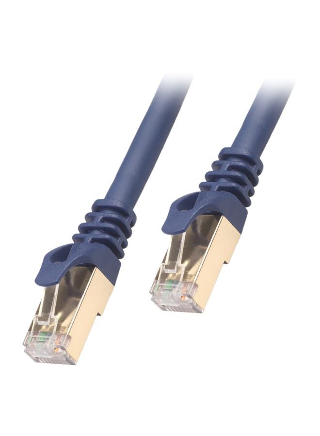 كابل توصيل شيبكة انترنت Cat 7 RJ45 FTP LAN أزرق / فضي - Image 1