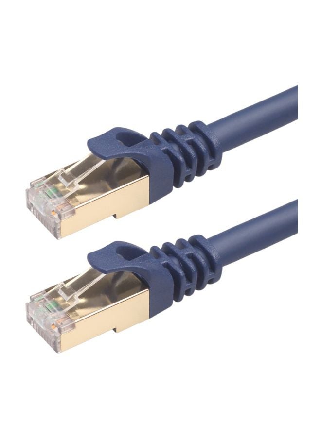 كابل توصيل شيبكة انترنت Cat 7 RJ45 FTP LAN أزرق / فضي - Image 2