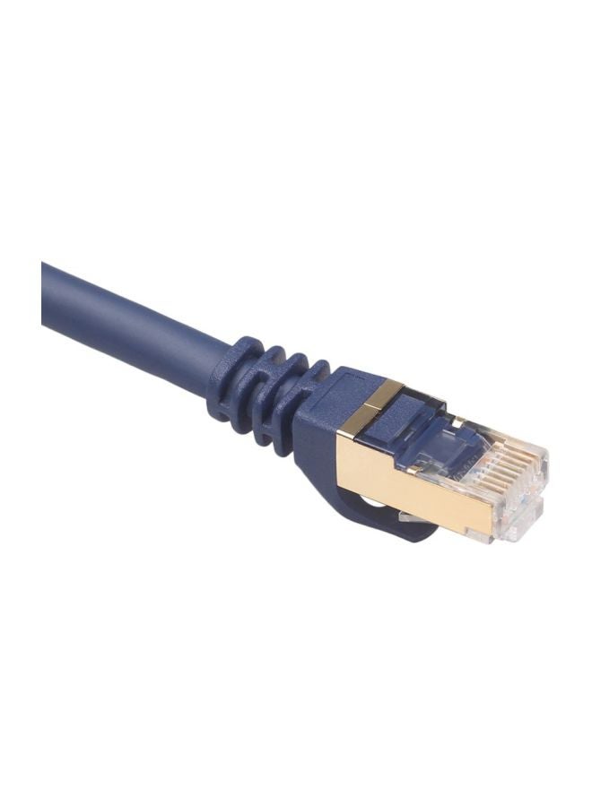 كابل توصيل شيبكة انترنت Cat 7 RJ45 FTP LAN أزرق / فضي - Image 3