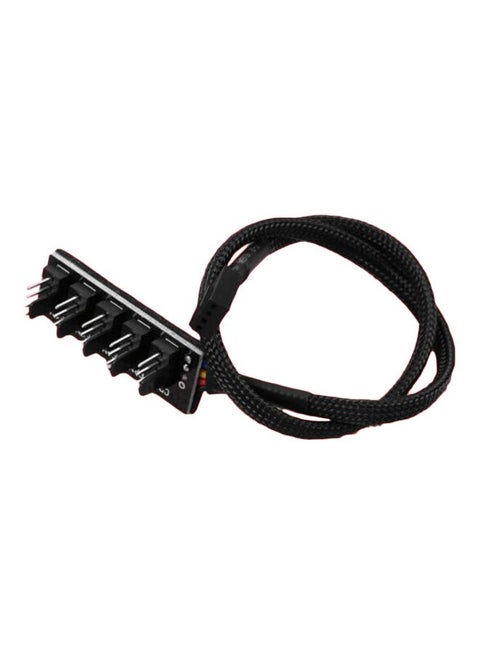 1 To 5 4-Pin TX4 PWM CPU Cooling Fan Cable Connector Black