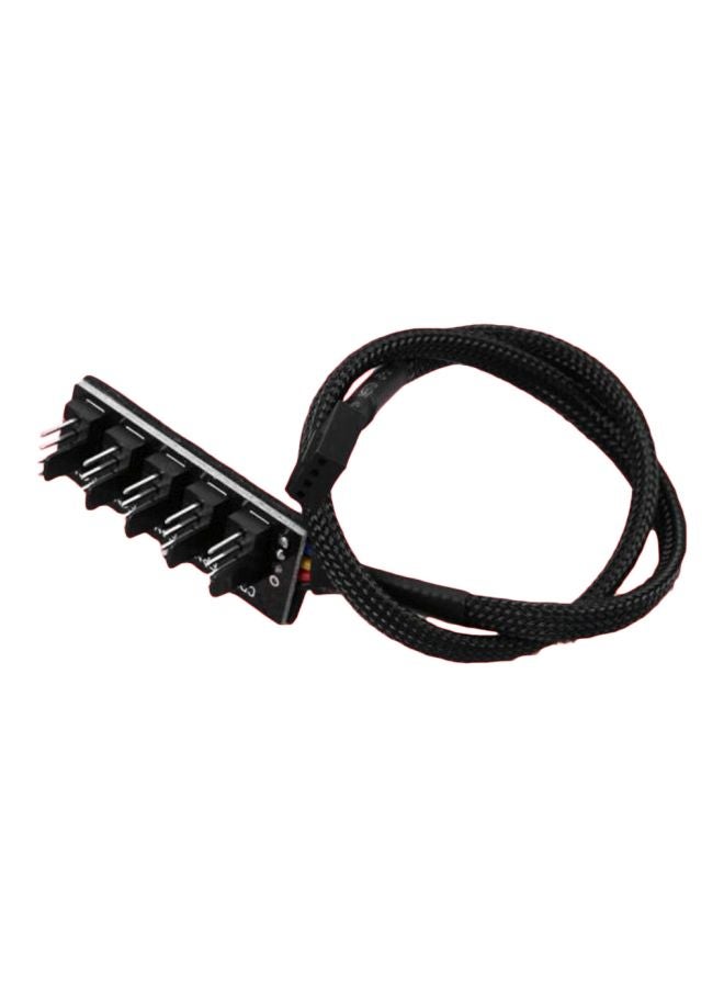 Generic - 1 To 5 4-Pin TX4 PWM CPU Cooling Fan Cable Connector Black - Image 1
