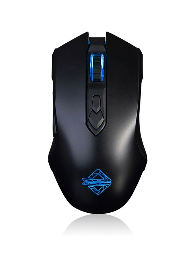 Ajazz - AJ52 Wired Optical Gaming Mouse Black/Blue - Image 1