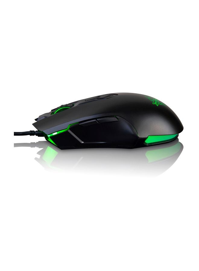 Ajazz - AJ52 Wired Optical Gaming Mouse Black/Blue - Image 1