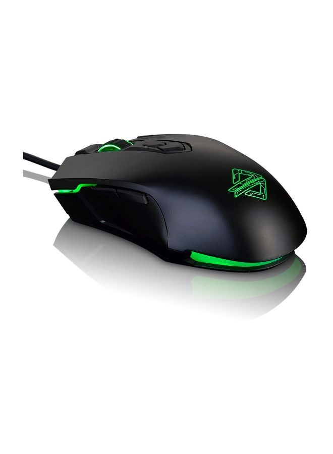 Ajazz - AJ52 Wired Optical Gaming Mouse Black/Blue - Image 1