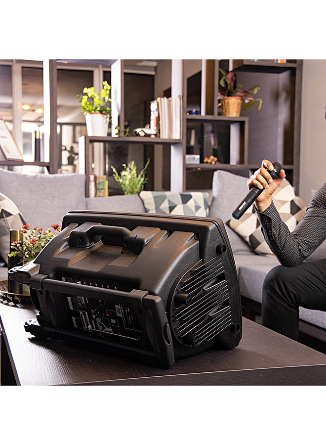 GEEPAS Portable & Rechargeable Professional Speaker With Wireless Microphone, USB/Bluetooth/SD Card Slots/FM Radio, 40000W PMPO, GMS8519 Black GMS8519 Black  - Image 5
