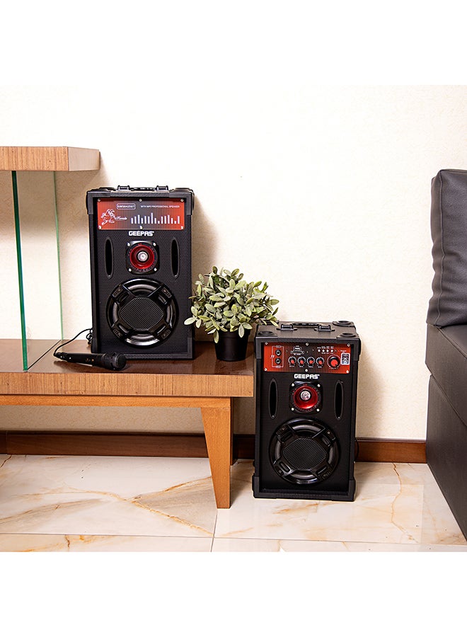 Stereo System With Wireless Microphone And Remote GMS8425 Black