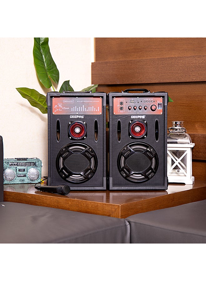 Stereo System With Wireless Microphone And Remote GMS8425 Black