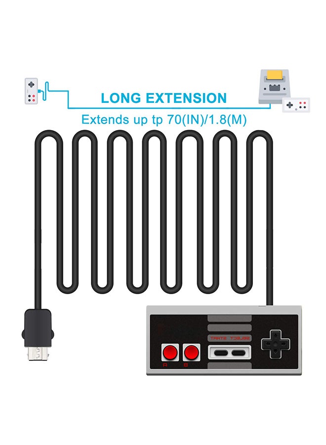 NES Classic Mini Edition Controller Gamepad With Extend Link Extension Cable For Super Nintendo - Image 4