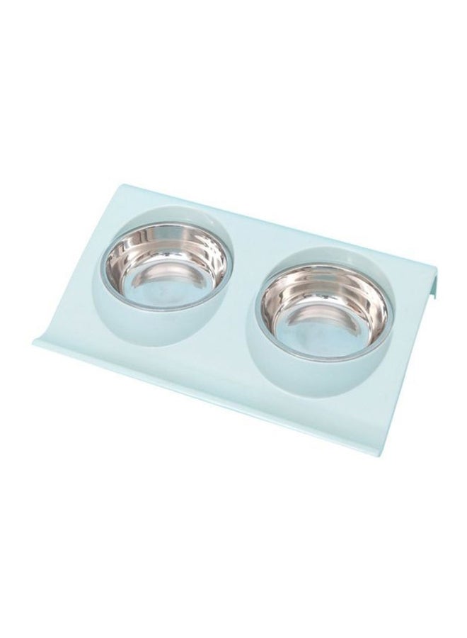 سلطانية مزدوجة من الستانلس ستيل أزرق / فضي - Image 1