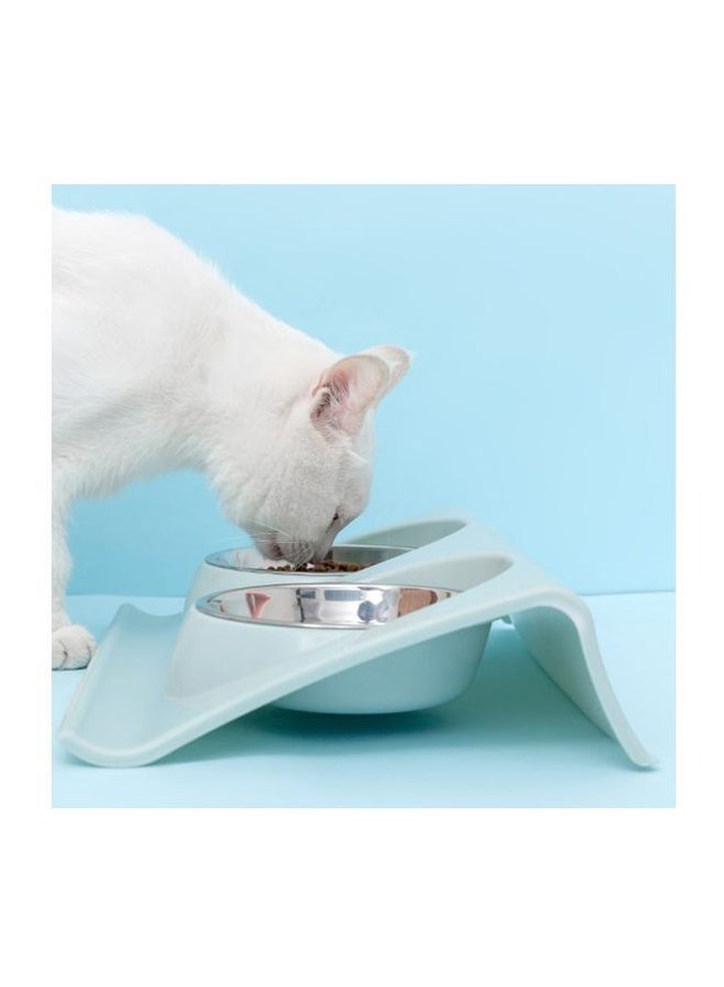 سلطانية مزدوجة من الستانلس ستيل أزرق / فضي - Image 3