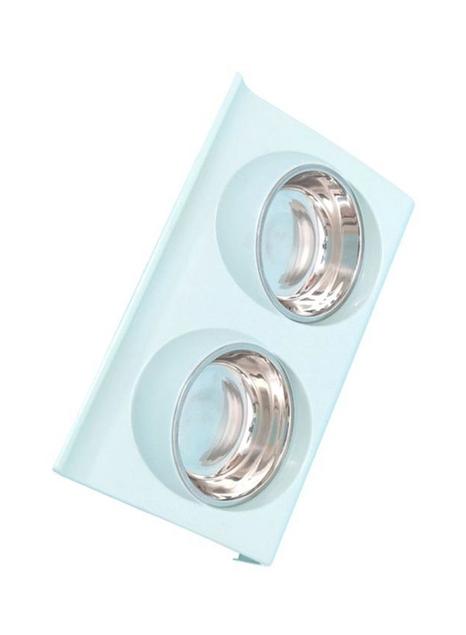 سلطانية مزدوجة من الستانلس ستيل أزرق / فضي - Image 4