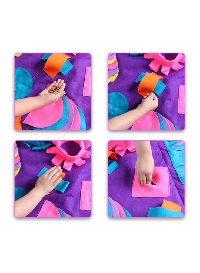 Generic Soft Activity Training Sniffing Blanket Pad Purple/Blue/Yellow - Image 5