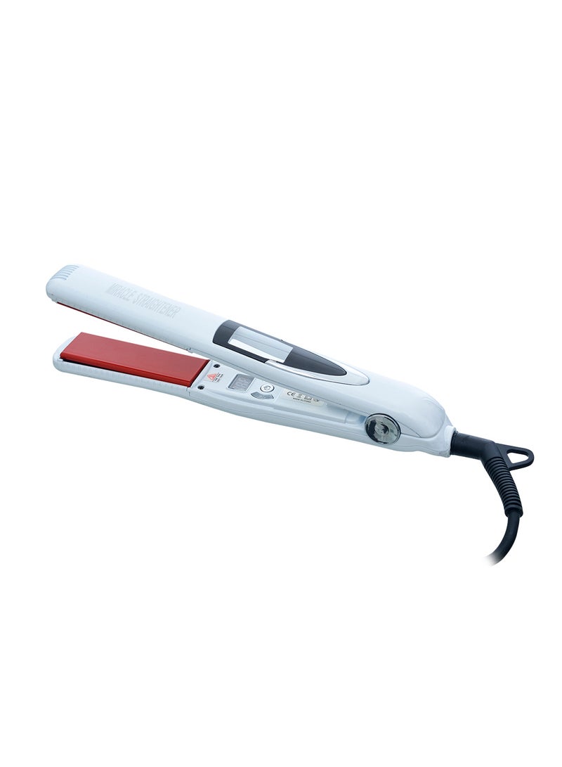 Miracle - Professional Vibrating Hair Straightener White/Black - Image 1