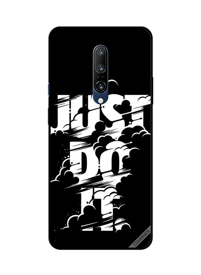 غطاء حماية واقٍ لهاتف ون بلس 7 برو بطبعة تحمل عبارة "Just Do It" بالأبيض والأسود