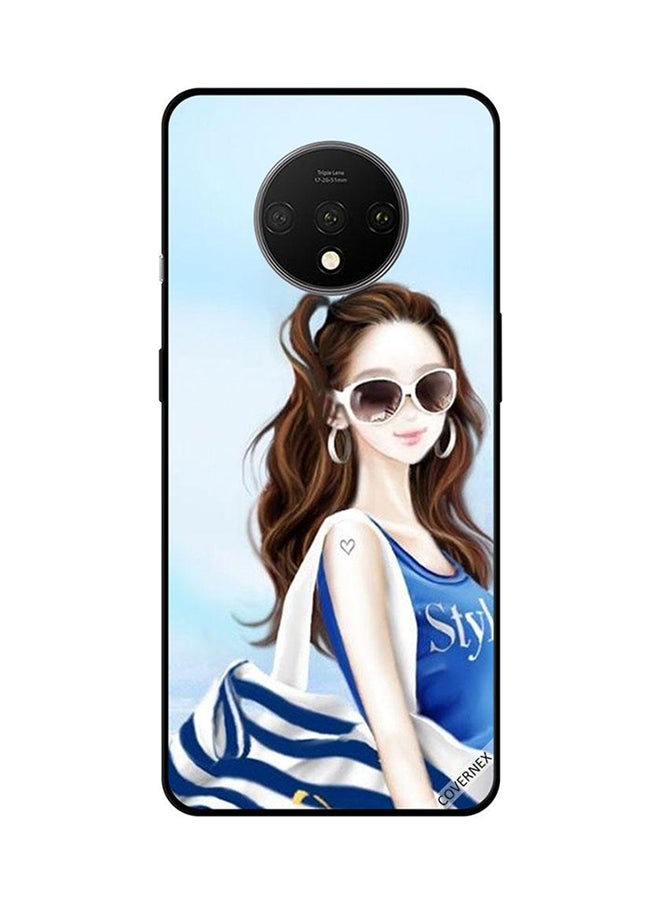 Covernex Protective Case Cover For OnePlus 7T Blue Shirt Style
