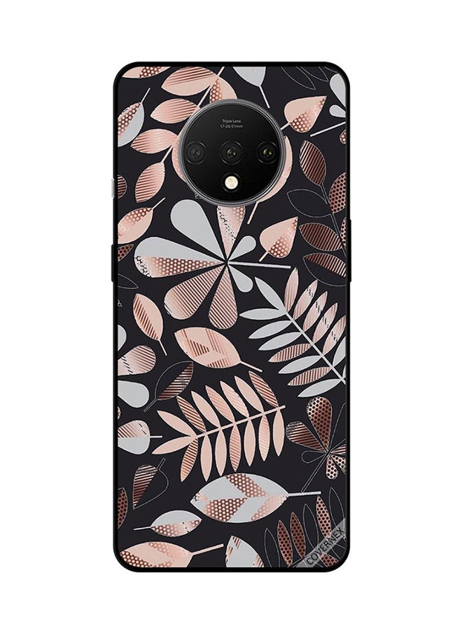 Covernex Protective Case Cover For OnePlus 7T Silver Brown Feathers