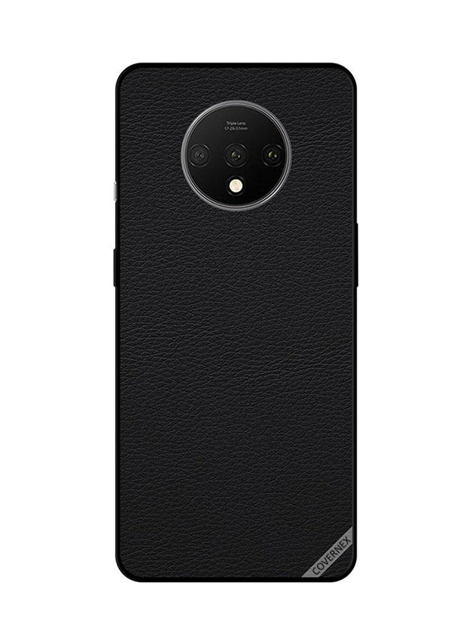 غطاء حماية واق لهاتف ون بلس 7T نمط جلدي أسود