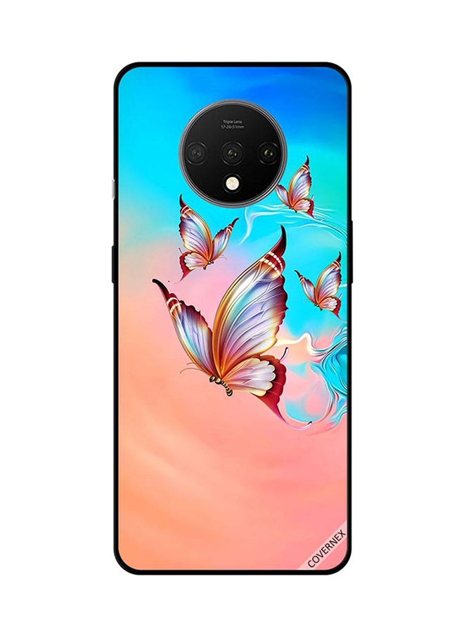 Protective Case Cover For OnePlus 7T Butterflies Flying Over Paint Color