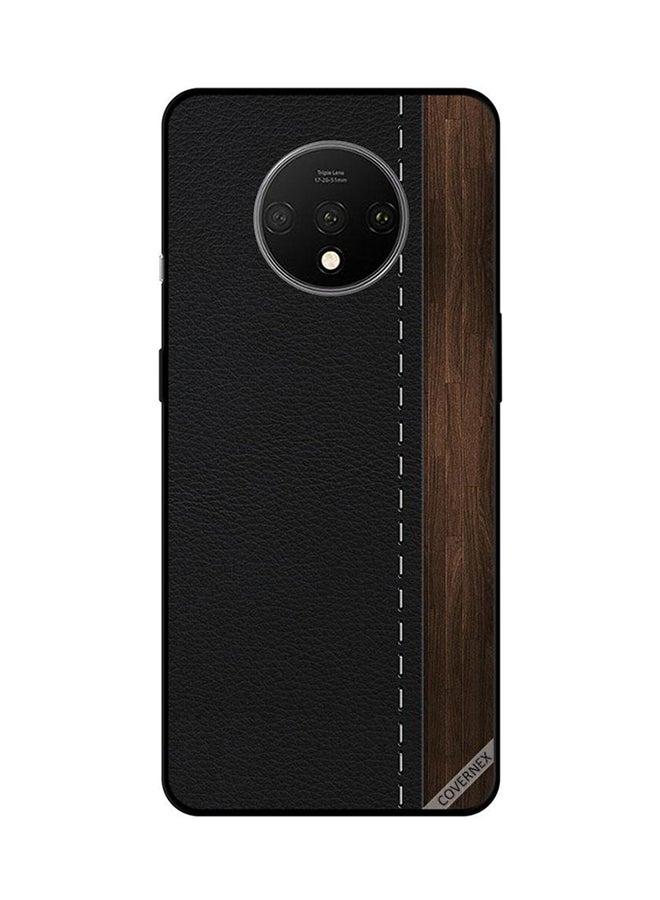 Covernex Protective Case Cover For OnePlus 7T Wood & Leather Pattern