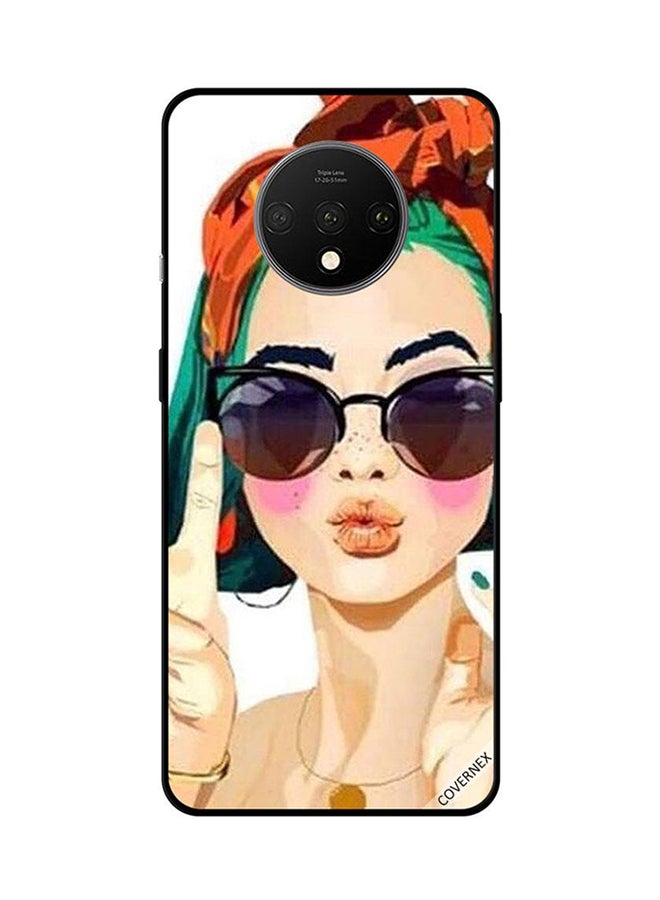 Covernex Protective Case Cover For OnePlus 7T Stylish Girl Making Victory